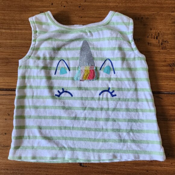 Gerber Toddler Girls Tank Top & Bike Shorts, 2-Piece Outfit Size 3-6 Months - Picture 3 of 8